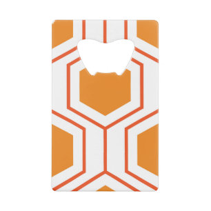 Hexagon abstract geometrical pattern en orange et