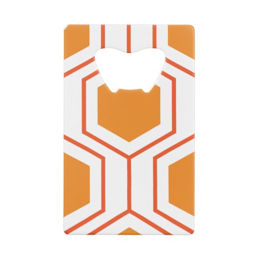 Hexagon abstract geometrical pattern en orange et (Devant)