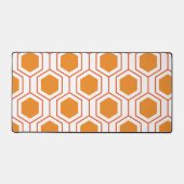 Hexagon abstract geometrical pattern en orange et (Recto)