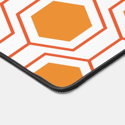 Hexagon abstract geometrical pattern en orange et (Coin)