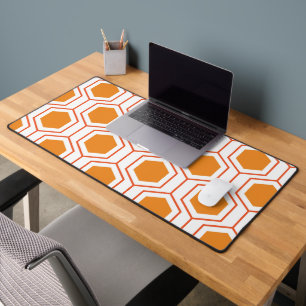Hexagon abstract geometrical pattern en orange et