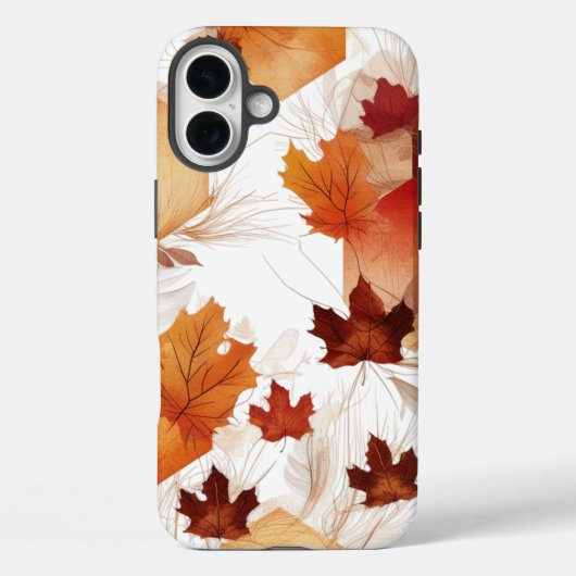 Hexagon Autumn Leaves – Apple iPhone 16 Plus-telef Case-Mate iPhone Case (Achterkant)