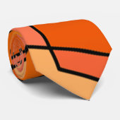 Hexagon Bauhaus - Cravate orange (Roulé)