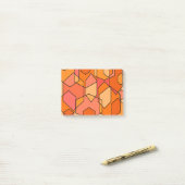 Hexagon Bauhaus - Sinaasappel Post-it® Notes (Op bureau)