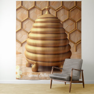 "Hexagon Beauty verenigt" Wandkleed