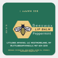 HEXAGON Bijenwas Pepermunt LIPPENBALSEM met BIJ
