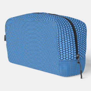 Hexagon Blauw Zwart Patroon Toilettas Toilettasje