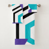 Hexagon bleu violet noir (En situation)