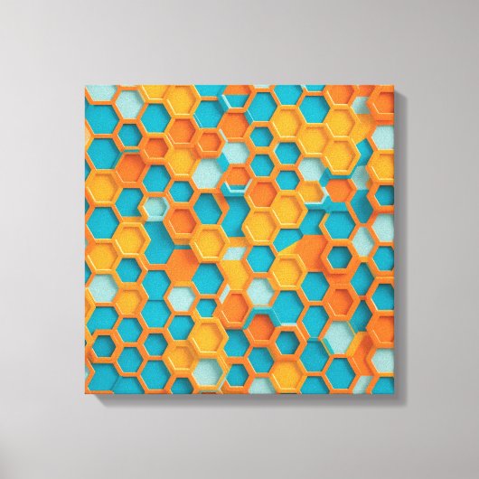 Hexagon Canvas Afdruk (Voorkant)