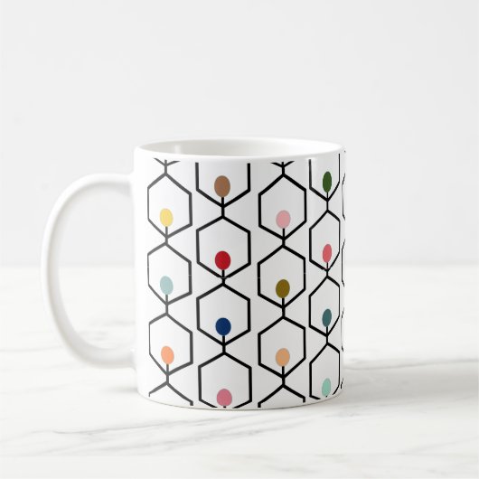 Hexagon Chains café Mug (Gauche)