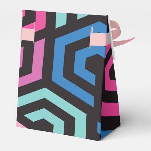 Hexagon Geometric Pattern Bedankdoosjes (Achterkant)