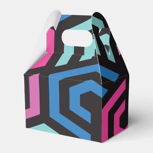 Hexagon Geometric Pattern Bedankdoosjes (Achterkant)