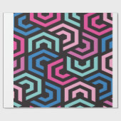 Hexagon Geometric Pattern Cadeaupapier (Vlak)
