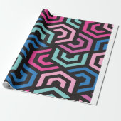 Hexagon Geometric Pattern Cadeaupapier (Uitgerold)