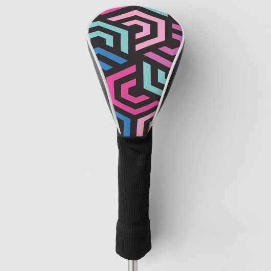 Hexagon Geometric Pattern Golfheadcover (Voorkant)