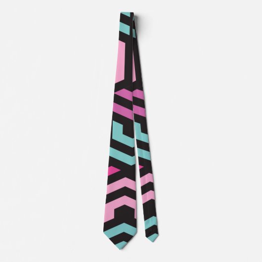 Hexagon Geometric Pattern Stropdas (Voorkant)