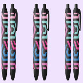 Hexagon Geometric Pattern Zwarte Inkt Pen