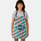 Hexagon Groen Sinaasappel Minimal Pattern Schort (Insitu)