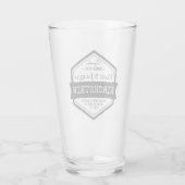 Hexagon Jubileum Logo Klint uw namen Glas (Achterkant)