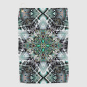 Hexagon met leftover banner en graffiti, digitaal golfhanddoek (Voorkant)