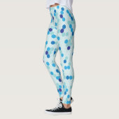Hexagon Motif Leggings bleus (Gauche)