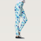 Hexagon Motif Leggings bleus (Droite)