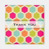 Hexagon Patroon in kleuren Hartelijk dank Magneet (Voorkant)