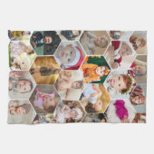 Hexagon Photo Collage Theedoek (Horizontaal)