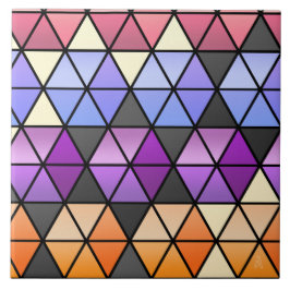 Hexagon Quilt in Lila, Orchidee, Sinaasappel + Roo Tegeltje