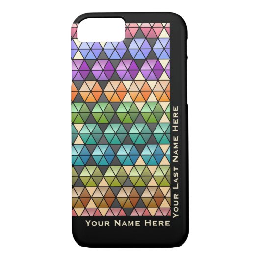Hexagon Quilt Warm Rainbow IP6 (gepersonaliseerd) Case-Mate iPhone Case (Achterkant)
