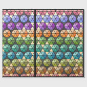 Hexagon Quilt (Warm Rainbow) v2 Cadeaupapier (Vlak)