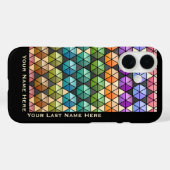 Hexagon Quilt Warme Regenboog (gepersonaliseerd) Case-Mate iPhone Case (Achterkant (horizontaal))