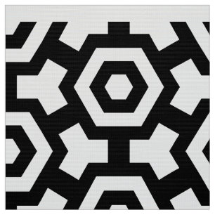 Hexagon Rings Poplin Fabric Stof