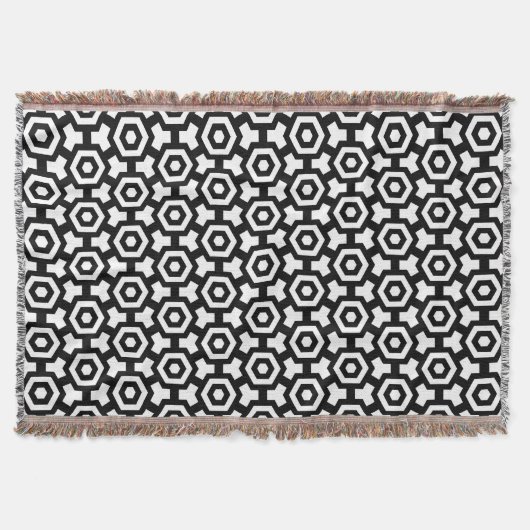 Hexagon Rings Throw Blanket Deken (Voorkant)