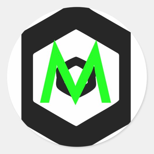 Hexagon Ronde Sticker (Voorkant)