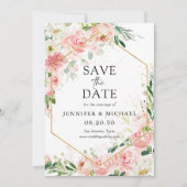 Hexagon rose Vierge Enregistrer Les Cartes De Date (Devant)