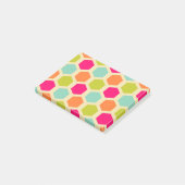 Hexagon-vormen in het  kleurenpatroon post-it® notes (Schuin)