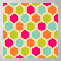 Hexagon-vormen in het kleurenpatroon