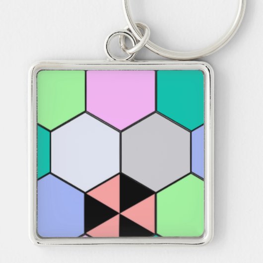 HEXAGON-VORMEN SLEUTELHANGER (Voorkant)
