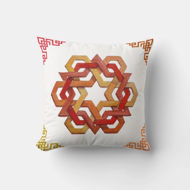 hexagonaal harmonisch Sierkussen (Voorkant)