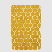 Hexagonal Hexagon Pattern Yellow Golfhanddoek (Voorkant)