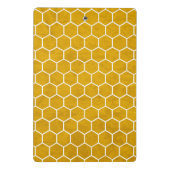 Hexagonal Hexagon Pattern Yellow Mini Klembord (Achterkant)