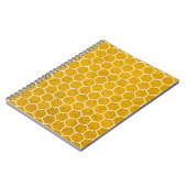 Hexagonal Hexagon Pattern Yellow Notitieboek (Linkerzijde)