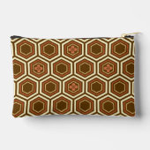 Hexagonal Kimono Print, bruin en beige Etui (Achterkant)