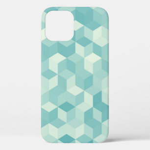 Hexagonal lichtblauw naadloos patroon iPhone 12 hoesje