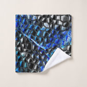 Hexagonal mosaic or blue and grey to black scales  bad handdoek (Wasdoekje)