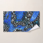 Hexagonal mosaic or blue and grey to black scales  bad handdoek (Handdoek)