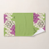 Hexagonal vert et rose (Serviette à main)