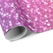 Hexagonale glitter regenbooggradiënt cadeaupapier (Rol Hoek)