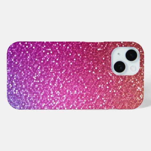 Hexagonale glitter regenbooggradiënt Case-Mate iPhone case (Achterkant (horizontaal))